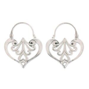 Sterling silver heart earrings
